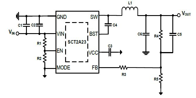 4.5V-100V Vin, 1.2A, Step-down DCDC Converter