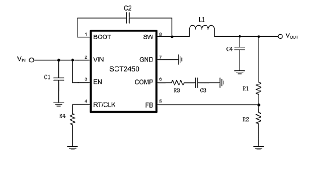 3.8V-36V Vin, 5A, 25uA Low Iq, 100K-1.1MHz Freq.,  Synonous Buck Converter